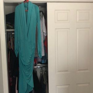 Marciano Teal Green Long Sleeve Dress